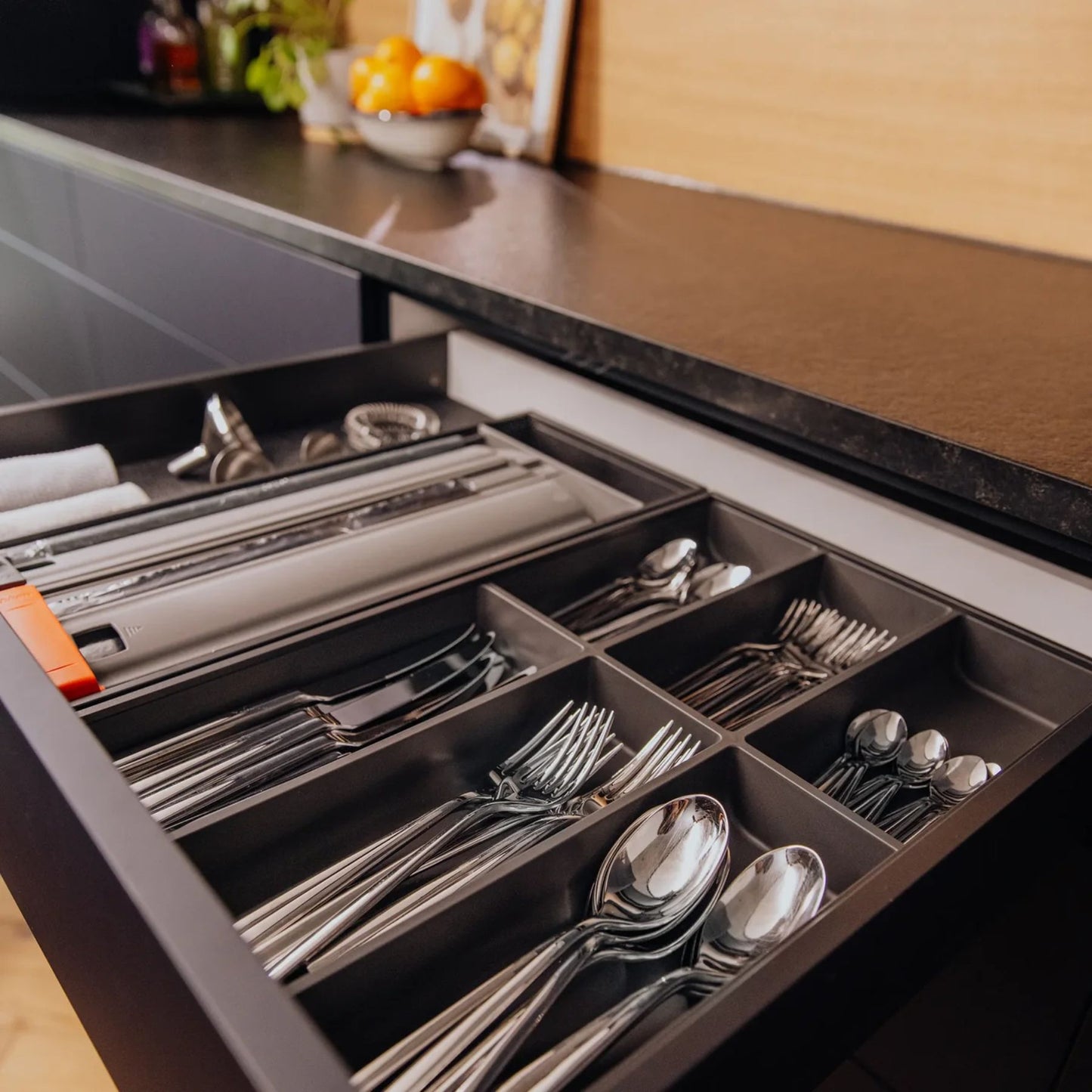 AMBIA-LINE Cutlery Tray Steel Soft-Touch (30 cm)